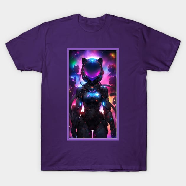 Anime Sci-Fi Cat Girl | Quality Anime Girl Artwork | Manga Girl Anime Art T-Shirt by AlNoah